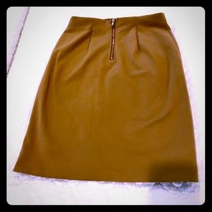 Philosophy Solid Camel Pencil Skirt 4